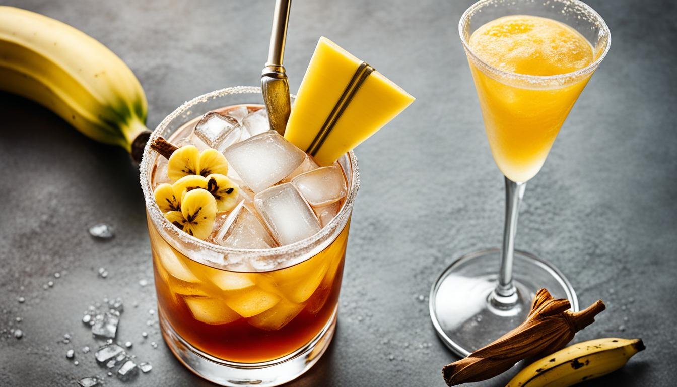 Banana Rum Drinks Old Fashioned Cocktail