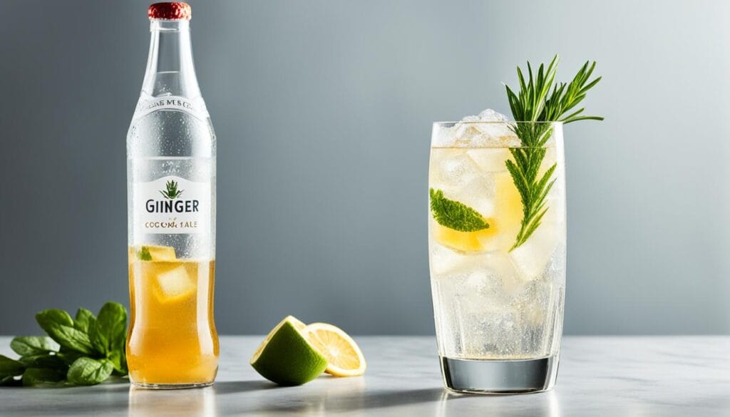 Classic Highball Cocktail and Ginger Ale