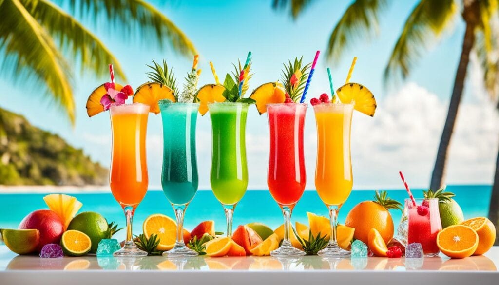 Malibu Rum Cocktails Display