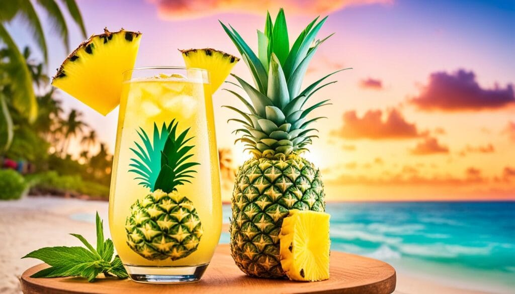 pineapple rum cocktail