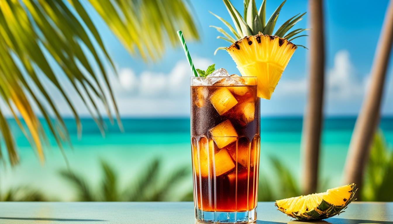Tropical Rum Drink Mixed with Coke: Perfect Blend 1 tropical rum drink mixed with coke