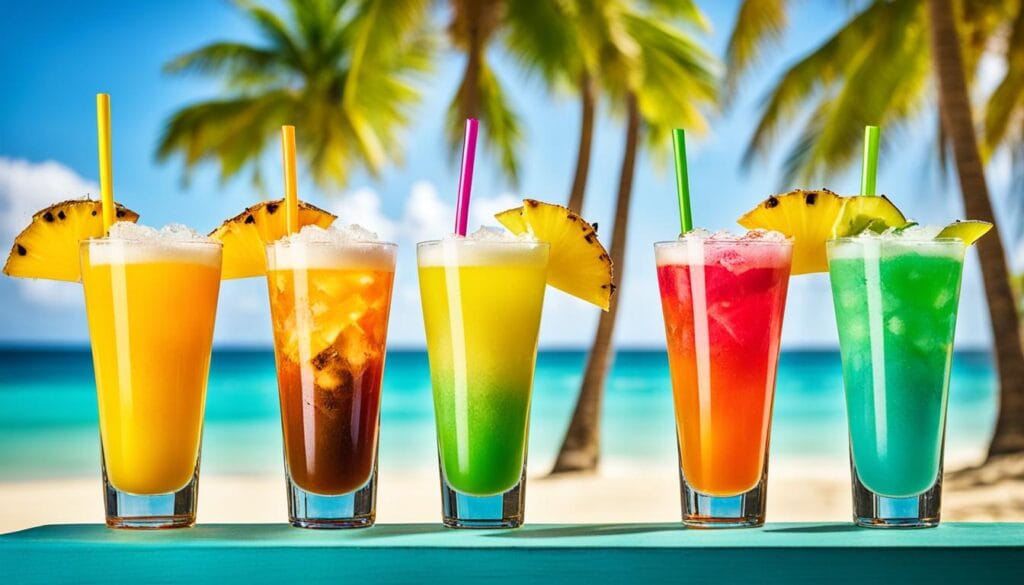 tropical rum drinks