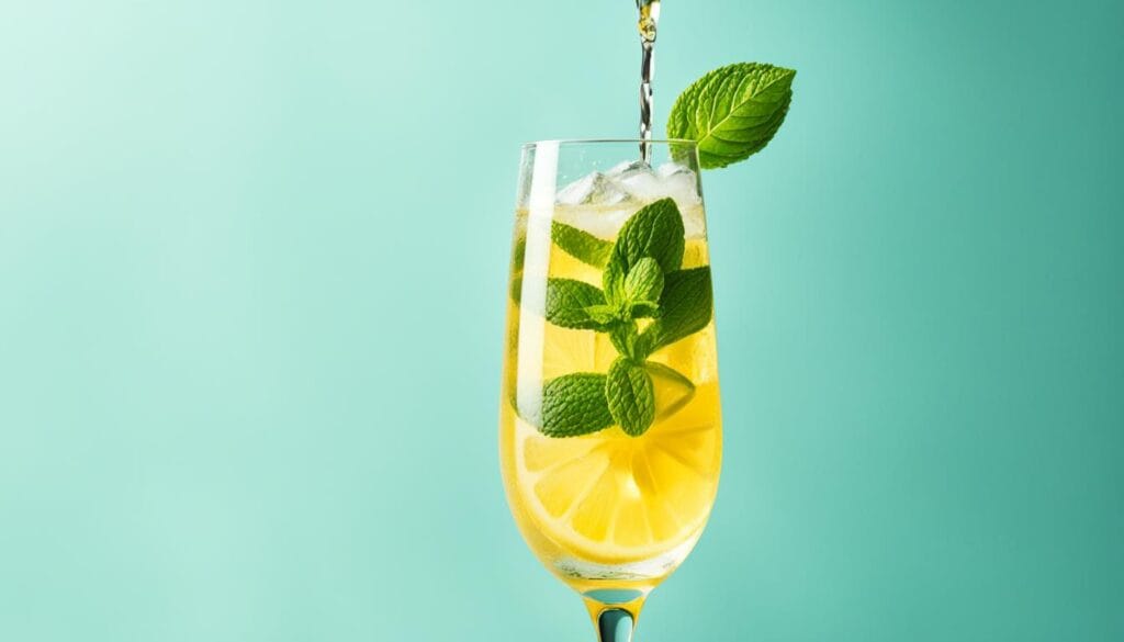 classic highball cocktail with ginger ale