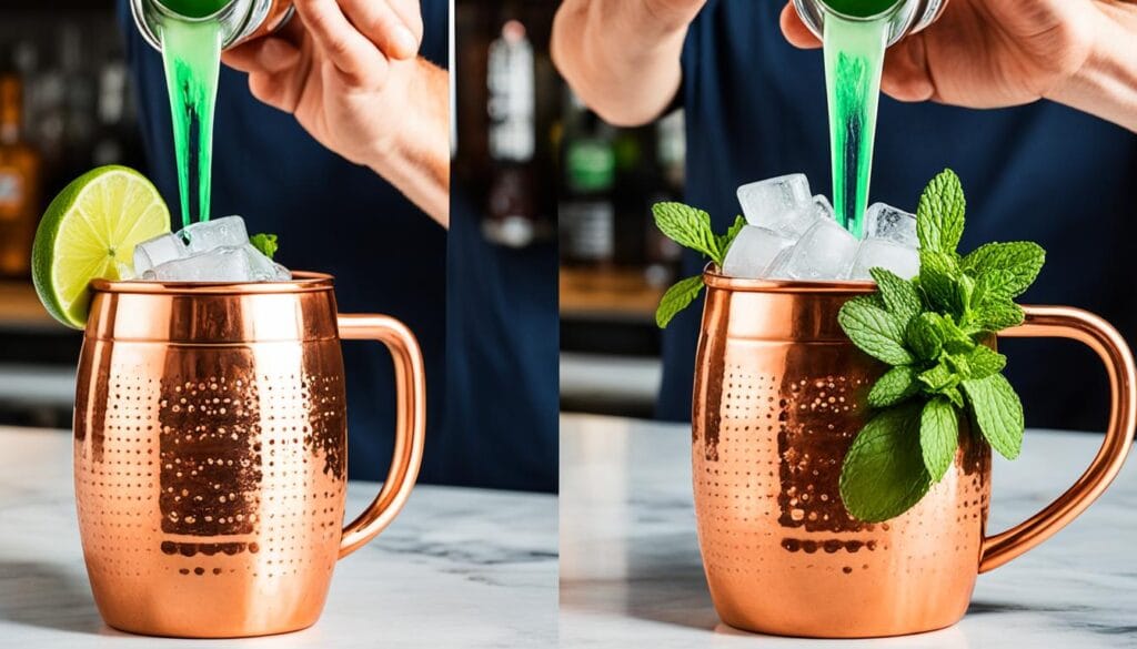 traditional Moscow Mule preparation