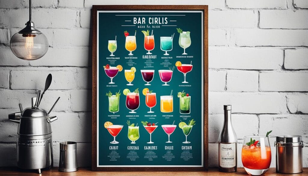 transform your space with a cocktail recipes poster