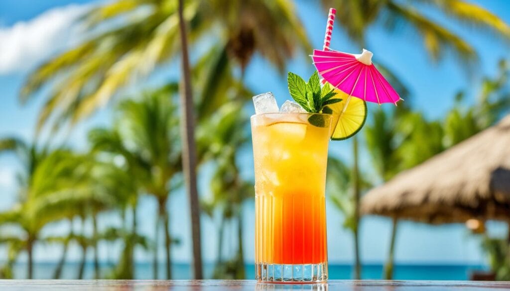 tropical mai tai cocktail