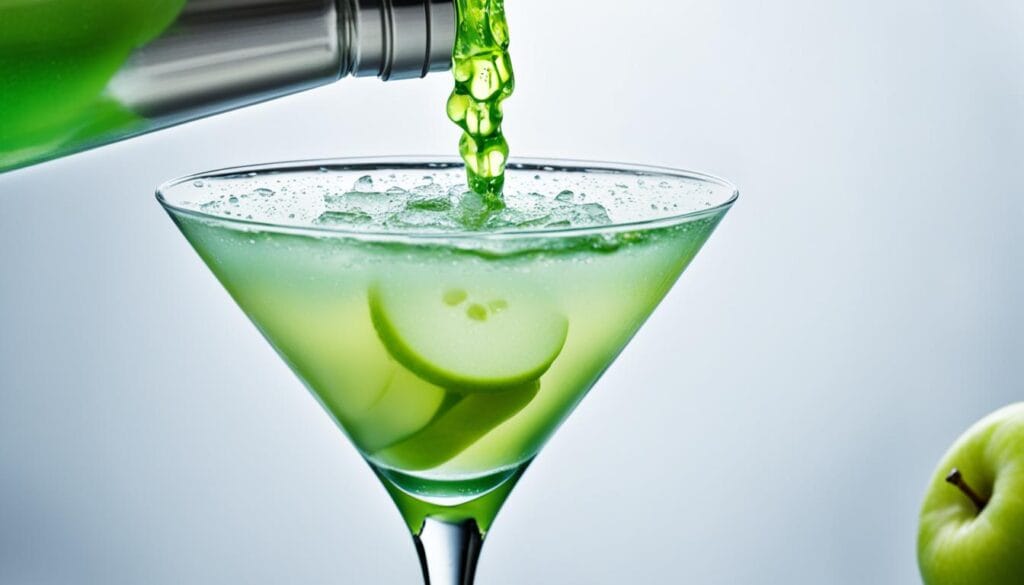 Apple martini preparation