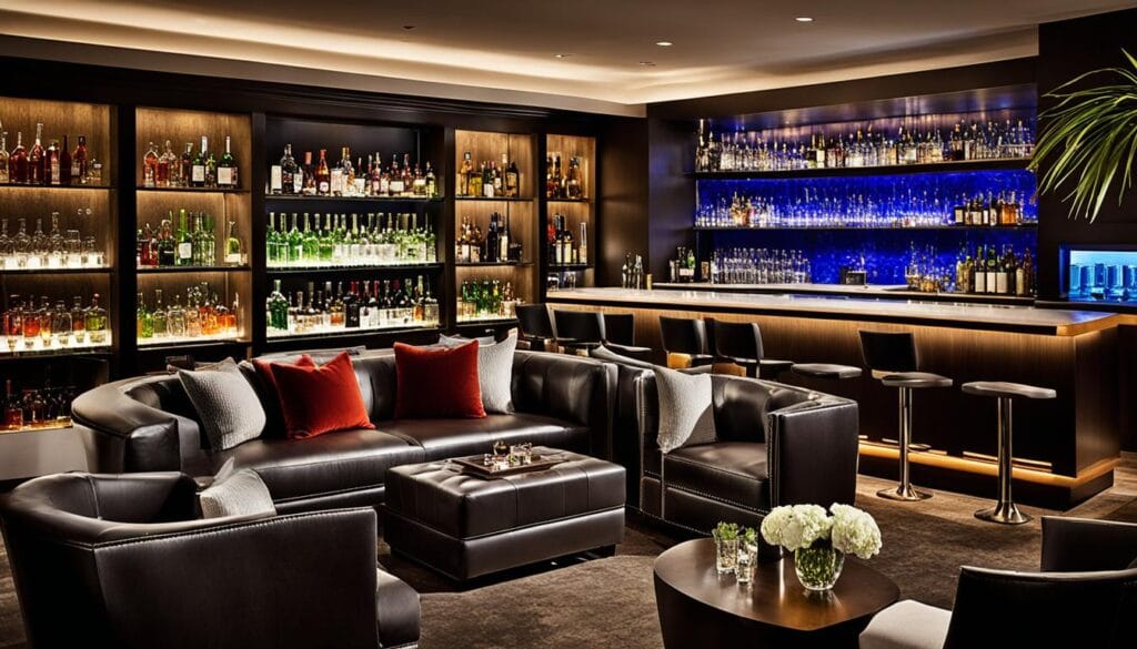 Upscale lounges featuring premium liquors