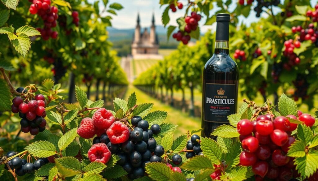 Exotic French fruit liqueurs