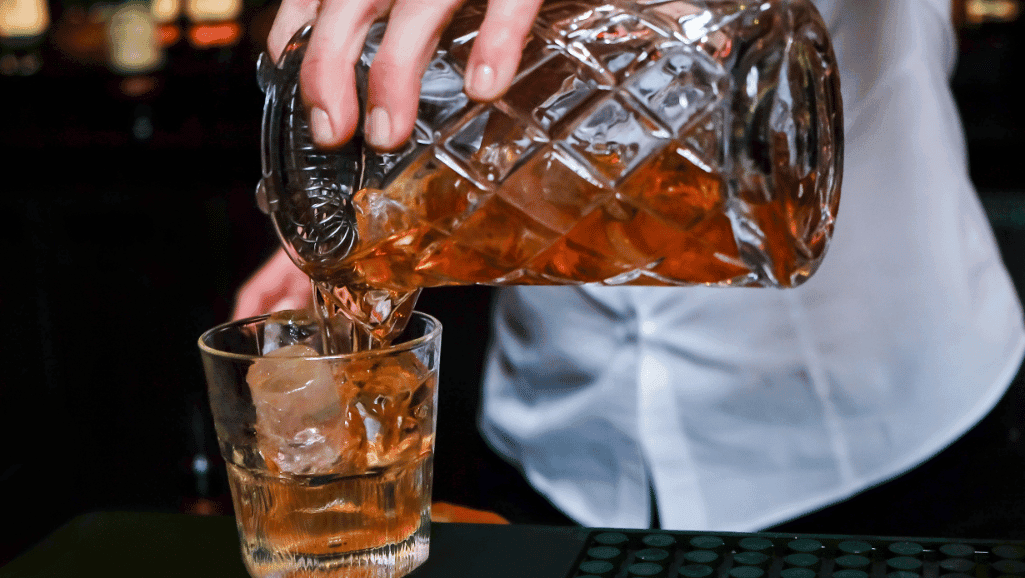 Scotch cocktail menu preparation