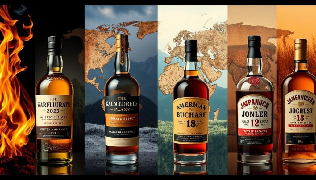 Whiskey varieties from around the world