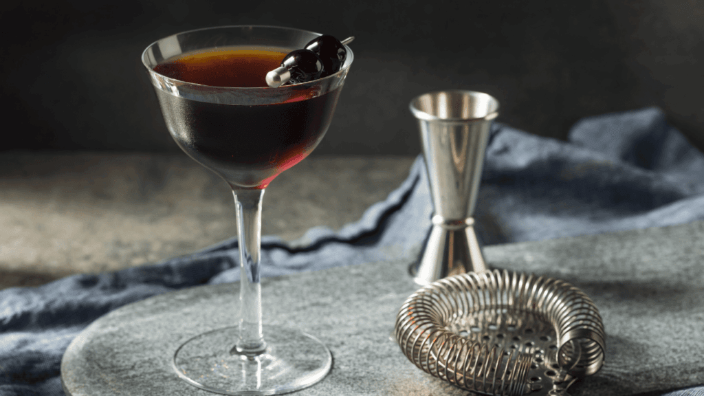 Ingredients for a Classic Manhattan Cocktail