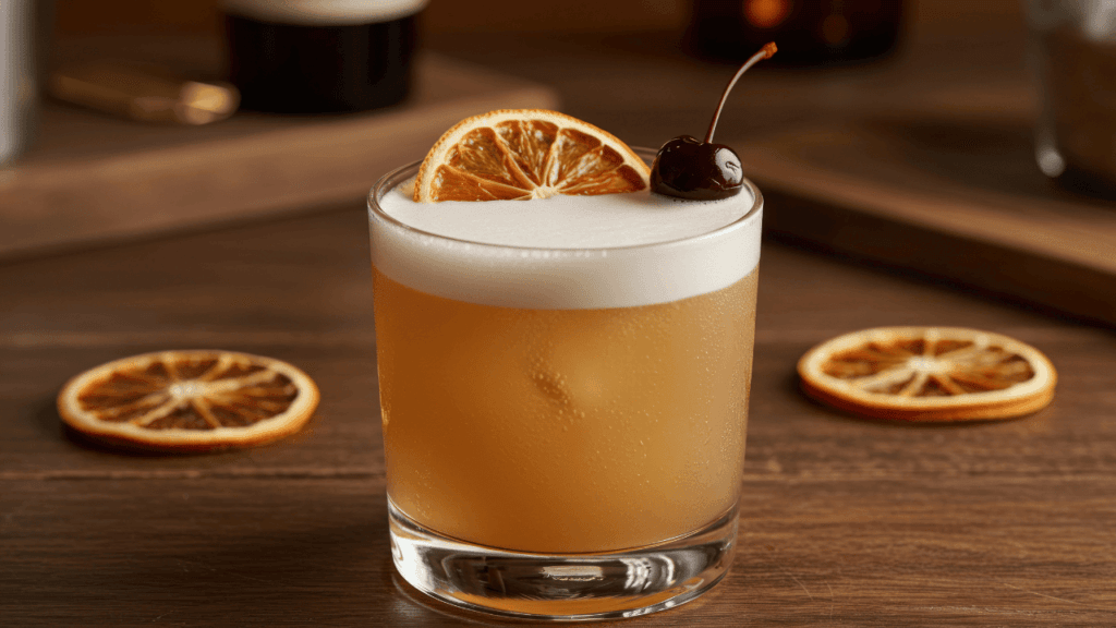 Serving and Garnishing a Whiskey Sour