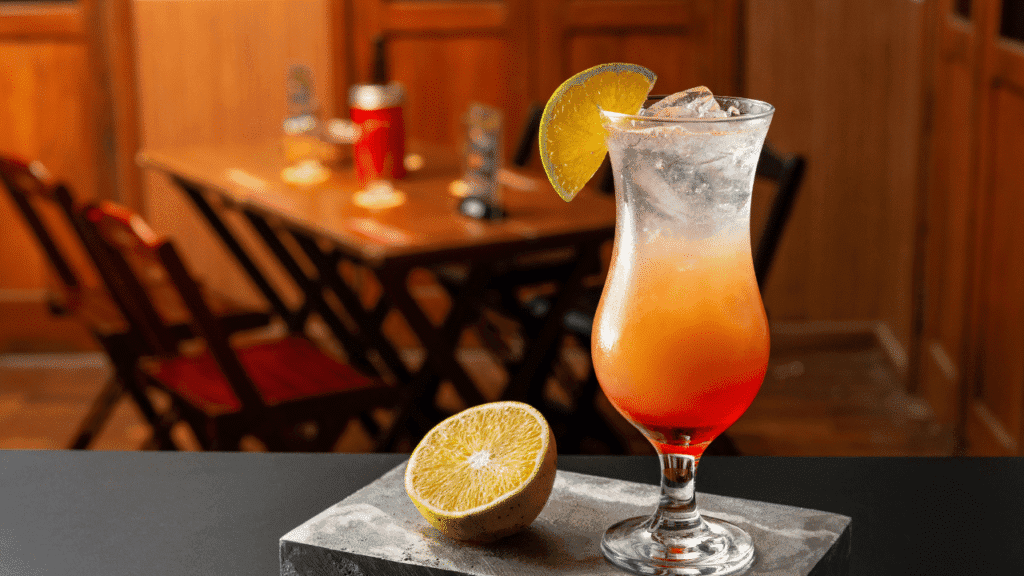 Sex on the Beach: Peach Schnapps, Cranberry, and Vodka